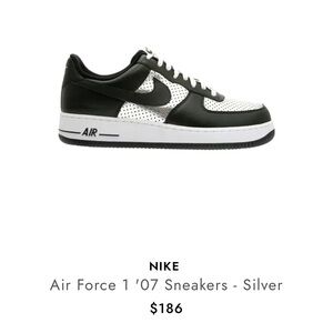 Nike Air Force 1 '07 Sneakers - Black and White